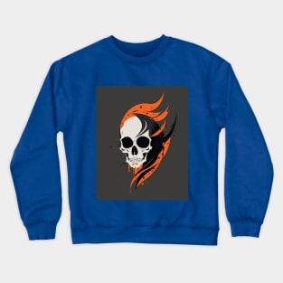 Fire Skull Halloween Crewneck Sweatshirt